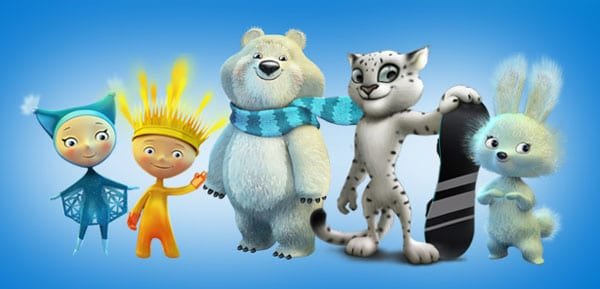 Os Mascotes dos jogos olímpicos e paraolímpicos de inverno Sochi 2014 Comunicadores comunicadores mascotes sochi 2014 marketing design sochi 2014 paraolimpicos olipicos mascotes jogos