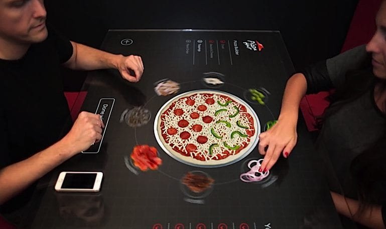 pizza hut mesa interativa 3