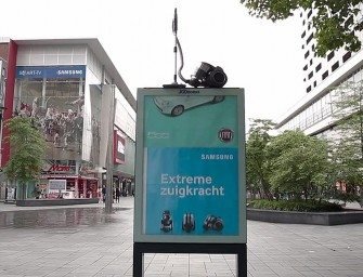 Samsung cria intervenção urbana para promover a potência do seu aspirador de pó
