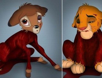 Personagens da Disney têm pele arrancada em campanha chocante