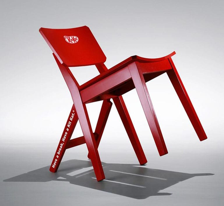 A cadeira Kit Kat para você dar uma pausa