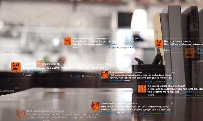 Um marcador de livros que envia um tweet para lembrar você de ler 1 Um marcador de livros que envia um tweet para lembrar você de ler