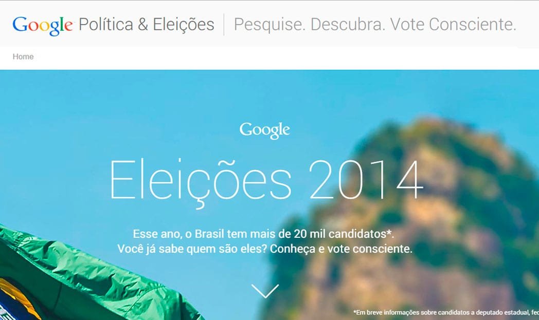 O Google criou uma ferramenta para as Eleições 2014