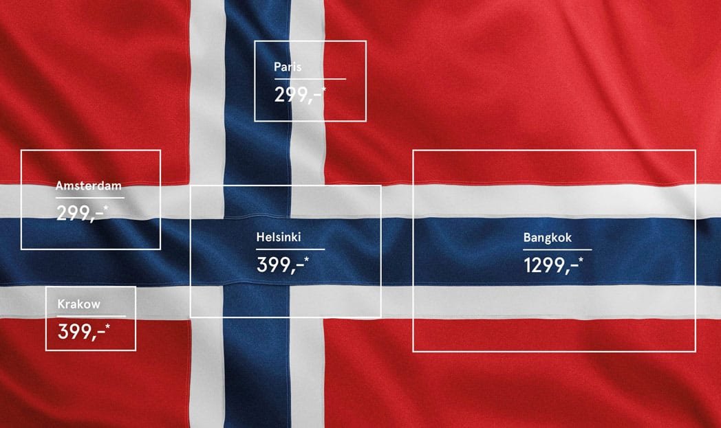 Companhia aérea norueguesa usa a bandeira do país para promover outros destinos