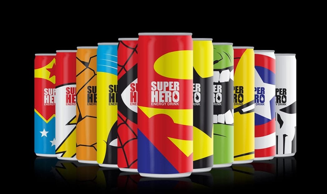 Bebidas Energéticas dos Super Herois e dos Vilões