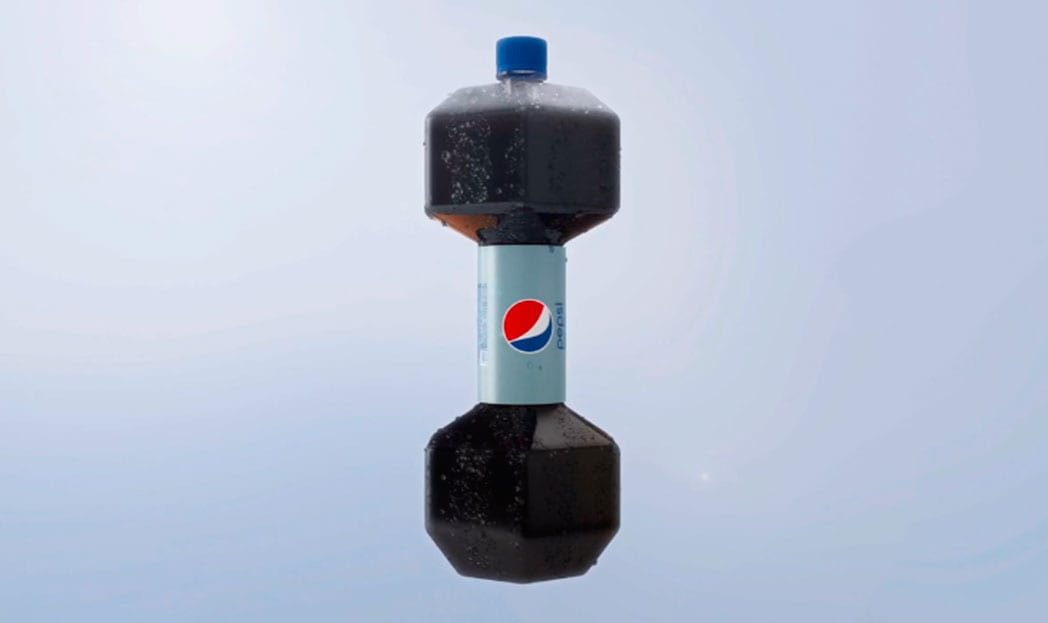 A Pepsi Light e sua embalagem de peso de academia