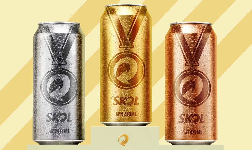 Skol lança latas inspiradas nas medalhas olímpicas