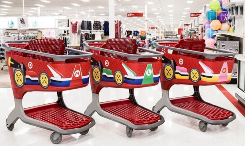 Target transforma seus carrinhos e lojas em corrida de "Mario Kart"