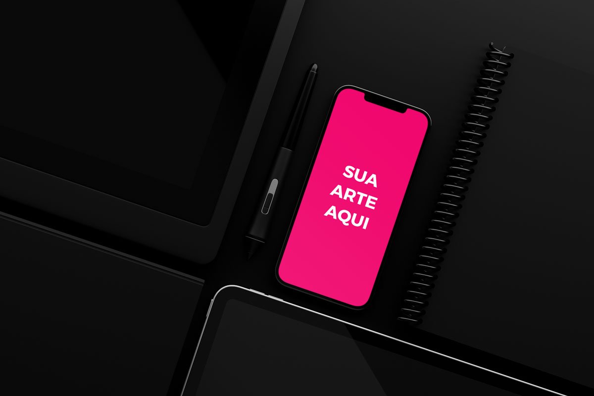Mockup de celular iPhone: 12 opções gratuitas e premium para usar